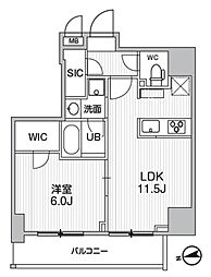 エスレジデンス新御徒町キアロ 1LDKの間取図画像