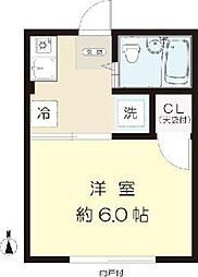 森のハイム 1階1Kの間取り