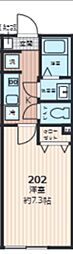 vinosity 大和田 1Kの間取図画像