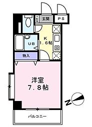 ベルデュール宮前平 1Kの間取図画像