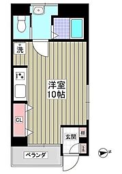 第8新井ビル 1階1Kの間取り