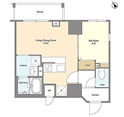 コンパルティア東長崎 1LDKの間取図画像