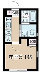 NSGATE南千住 1階1Kの間取り