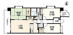 セレーノ武蔵中原 3LDKの間取図画像