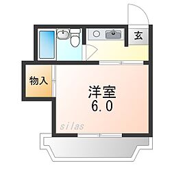 近鉄南大阪線 藤井寺駅 徒歩24分の賃貸マンション 4階1Kの間取り
