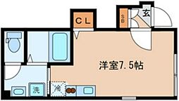 La Grue II 1階ワンルームの間取り