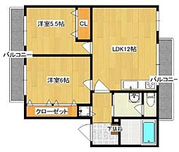間取図画像 2LDK