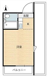 メゾン・ド・ペガーズ ワンルームの間取図画像