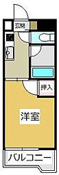エスポワール城西 1Kの間取図画像