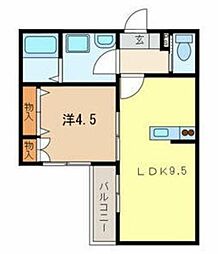 Maison Yoshi 2階1LDKの間取り