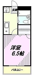 サンアベニューリヴァトン 1Kの間取図画像