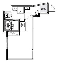 BoaSorte五反野II 4階ワンルームの間取り
