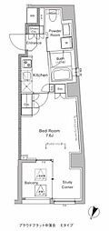 プラウドフラット中落合 1Kの間取図画像