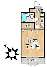 メゾン南行徳 1Kの間取図画像