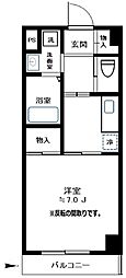 ジェイグランデファイブ 1Kの間取図画像