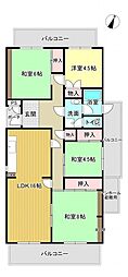 春日サンハイツ3 4LDKの間取図画像