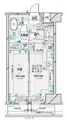 デュオ・スカーラ西新宿2 1LDKの間取図画像