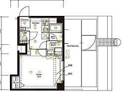 MA-RO SENJU CREST TAPP II 8階1Kの間取り