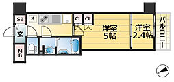 神戸元町Noah 2Kの間取図画像