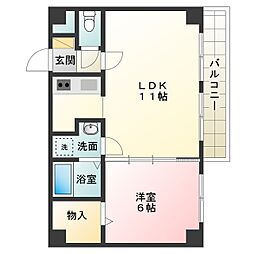 The Legend of Sakai 6階1LDKの間取り