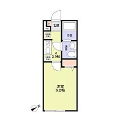 （仮称）船橋日大Ｂ新築計画 3階1Kの間取り