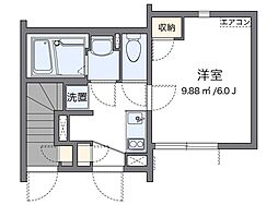 クレイノフィオーレ 1階1Kの間取り