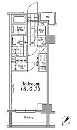ONE ROOF FLAT TSUKISHIMA 3階ワンルームの間取り