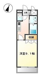 グランデ・アマール 1Kの間取図画像