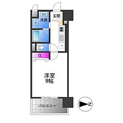エトワールフィラント 1Kの間取図画像