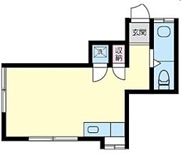 幸和ハイツ ワンルームの間取図画像