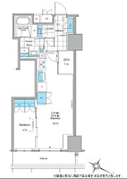 ルフォンプログレ北新宿 1LDKの間取図画像
