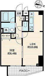 パルウィッシュ弘明寺 1LDKの間取図画像