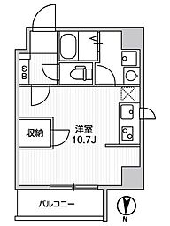 ＬＵＮＩＱ亀戸 7階ワンルームの間取り