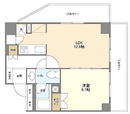 BPRレジデンス代々木 5階1LDKの間取り