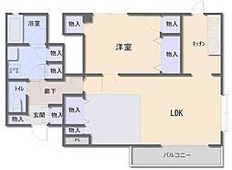 エー・ワンコート 1LDKの間取図画像