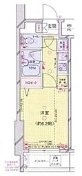 菱和パレス田園調布東 1Kの間取図画像