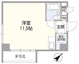 ライオンズマンション目黒第3 ワンルームの間取図画像