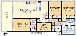 レガリア 5階3LDKの間取り