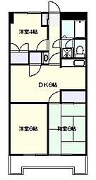 ニューブリッジビル 3DKの間取図画像