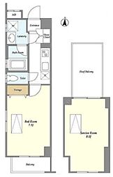 シェル中野弥生町 9階1SKの間取り
