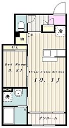アルバテラス 1LDKの間取図画像