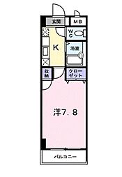 stable北山 1Kの間取図画像