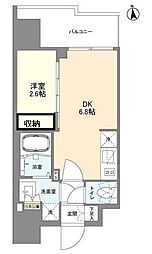 CAVANA西大島 6階1DKの間取り