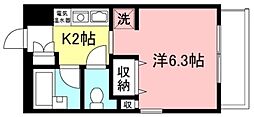 イマージュ日吉 1Kの間取図画像