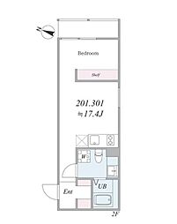 the trias magome 1LDKの間取図画像