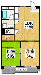 モンターニュ国領 2LDKの間取図画像
