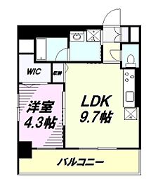 JR中央線 八王子駅 徒歩7分の賃貸マンション 3階1LDKの間取り
