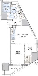レジディア文京小石川2 2DKの間取図画像
