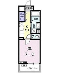グレイス 3階1Kの間取り