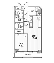 ミリアレジデンス上池袋2 4階1LDKの間取り